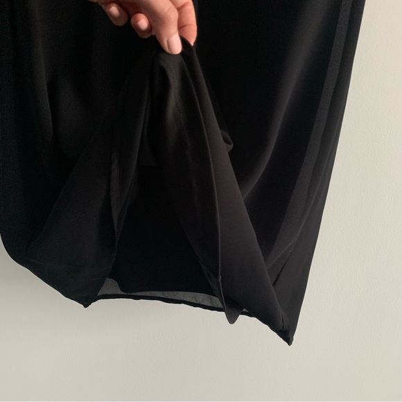 NWT VERO MODA Black Cap-Sleeve V-Neck Dress Size M - Picture 8 of 10